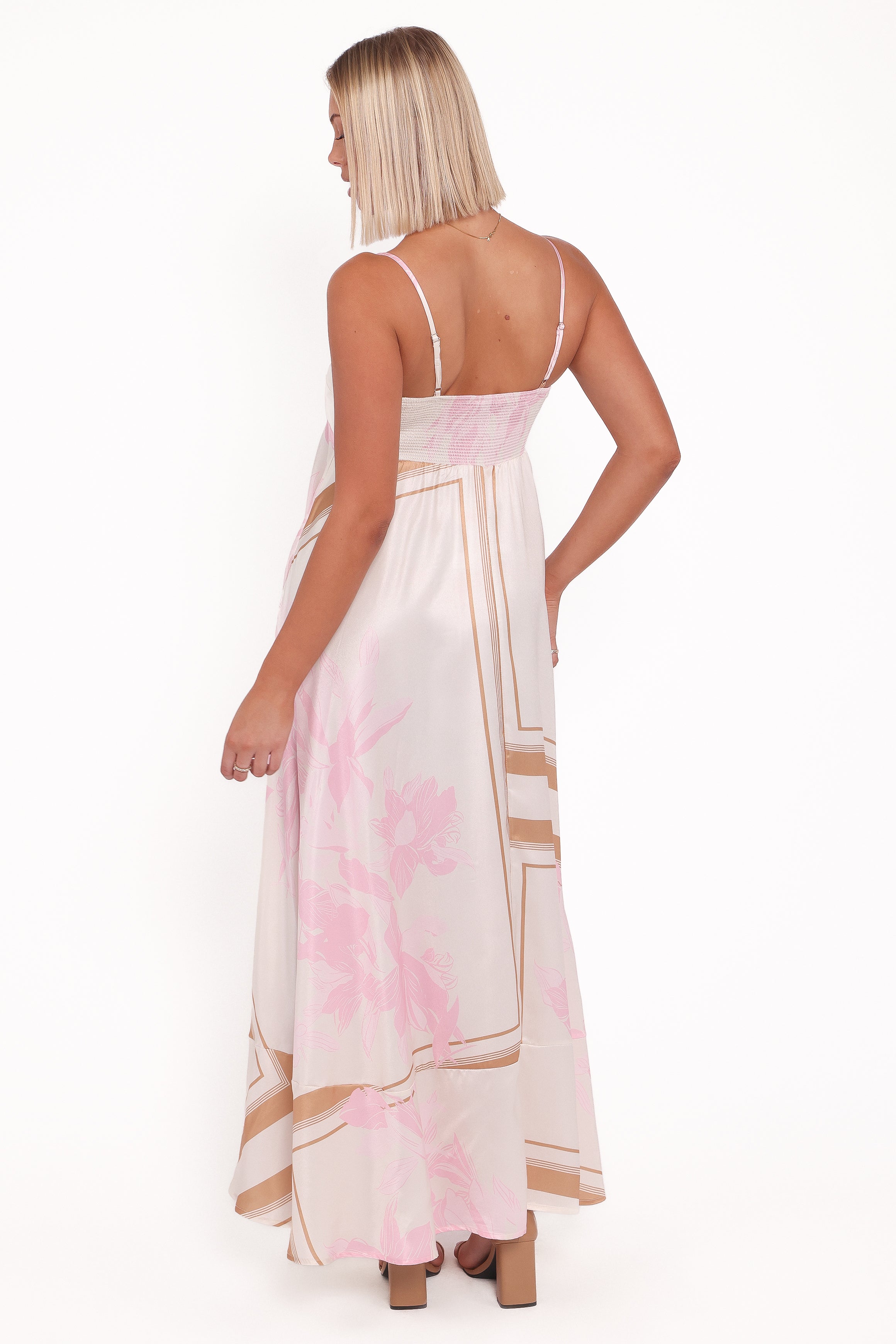 Elanor Maxi Dress - Pink Print