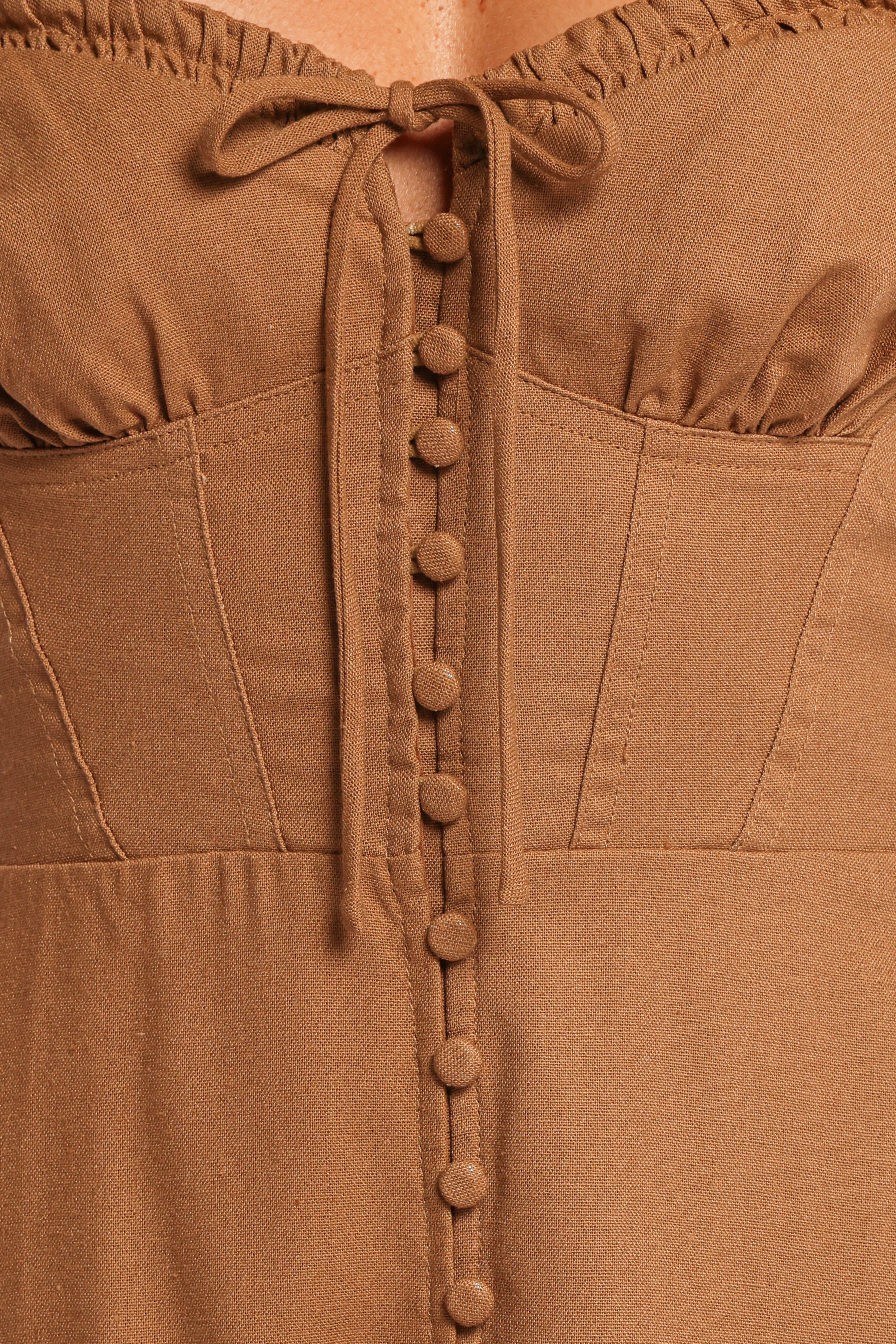 Ida Midi Dress - Golden Palm