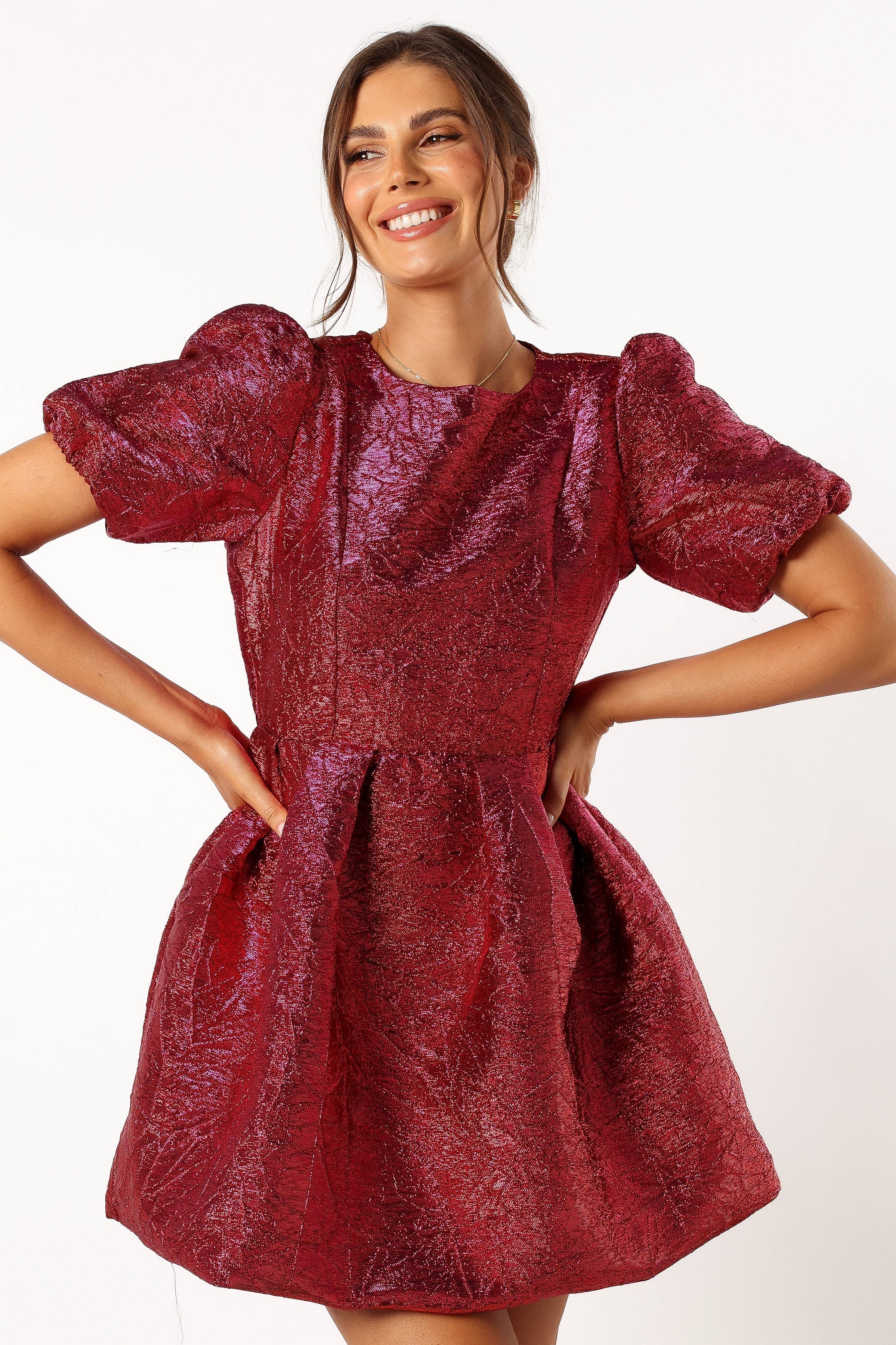 Jadore Mini Dress - Red Magenta