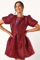 Jadore Mini Dress - Red Magenta