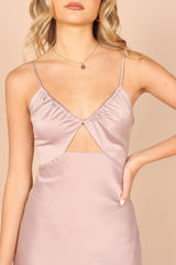 Poppy Cut Out Midi Dress - Lilac