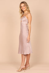 Poppy Cut Out Midi Dress - Lilac